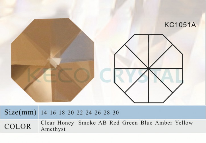MC quality crystal octagon beads-(KC1051A)