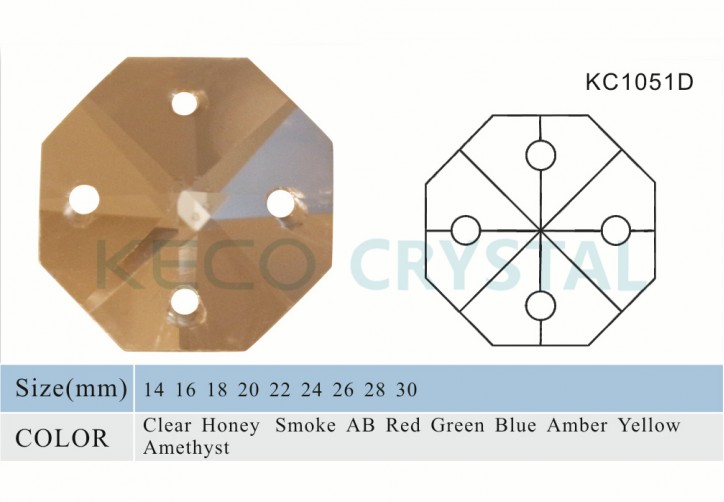 octagon shape of crystal beads for crystal lamps-(KC1051D)