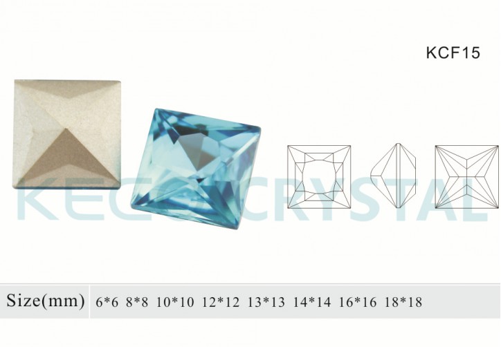 square glass fancy stone-(KCF15)