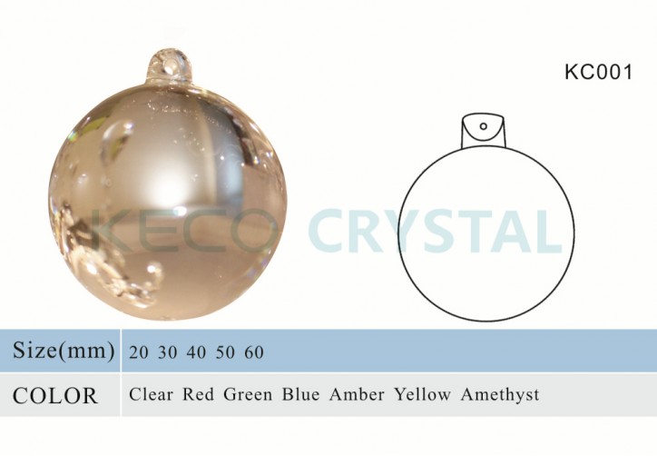 round hang glass ball for chandeliers-(KC001)