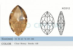 oval shape glass pendant for chandelier-(KC012)